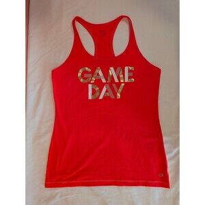 Women's Gap Fit Cool Dry Game Day Racerback Tank Top Red Orange Medium
